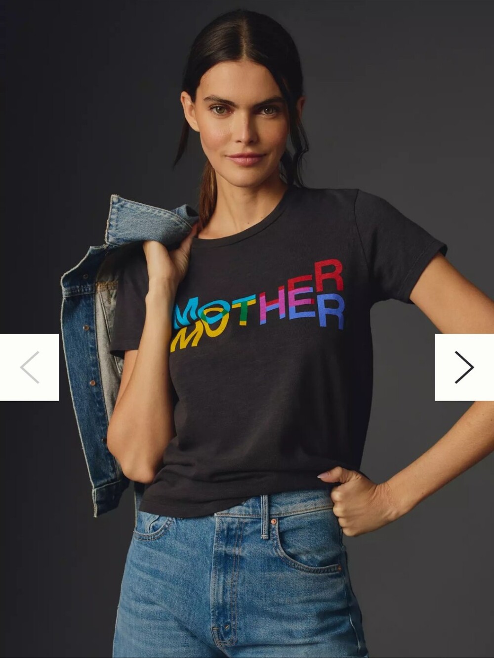 MOTHER The Lil Sinful Graphic Tee Color dark gray Size L